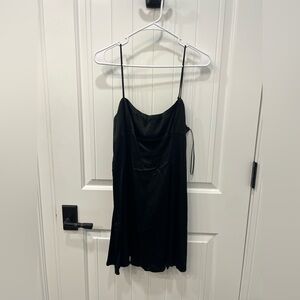 Zara Black Mini Dress with Spaghetti Straps